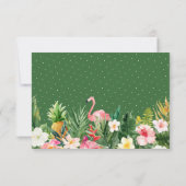 Tropische Floral Leaves Summer Wedding Reply RSVP Kaartje (Achterkant)