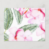 Tropische Floral Leaves Wedding Photo Save the Dat (Achterkant)