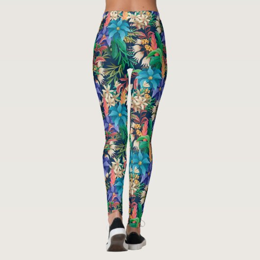 Tropische Floral Leggings (Achterkant)
