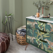 Tropische Floral Leopard Oerwoud Blauwgroen Blauwe Tissuepapier