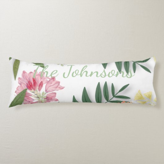 Tropische Floral Lichaamskussen (Voorkant)