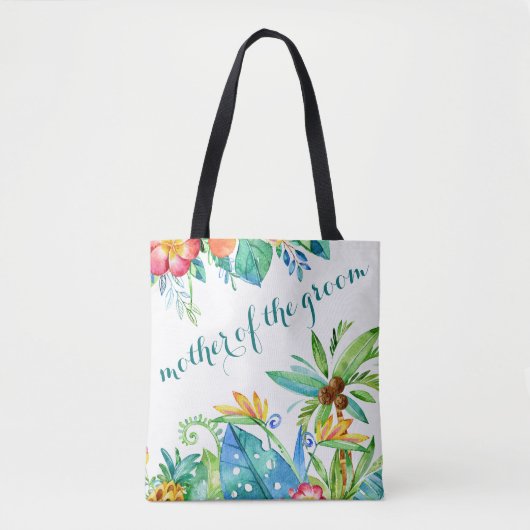 Tropische Floral Moeder van de Groom Tote Bag (Voorkant)