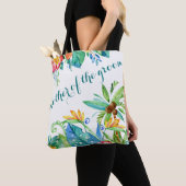 Tropische Floral Moeder van de Groom Tote Bag (Dichtbij)