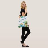 Tropische Floral Moeder van de Groom Tote Bag (Op model)