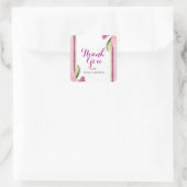 Tropische Floral Orchid Paars Pink Party Favor Vierkante Sticker (Tas)
