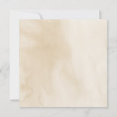 Tropische Floral Palm Leaf, Cream Square Weddensch Kaart (Achterkant)