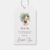 Tropische Floral Palms | Weddenschap Hartelijk dan Cadeaulabel (Voorkant)