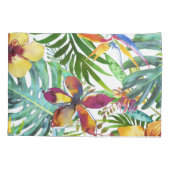 Tropische Floral Paradise Palm Pineapple Modern Kussensloop (Achterkant-Links)