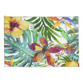 Tropische Floral Paradise Palm Pineapple Modern Kussensloop (Achterkant-Rechts)