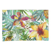Tropische Floral Paradise Palm Pineapple Modern Kussensloop (Voorkant-Rechts)