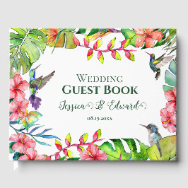 Tropische Floral Paradise Wedding Gastenboek