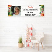 Tropische Floral Photo Retirement Banner (Insitu)