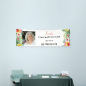 Tropische Floral Photo Retirement Banner (Beurs)