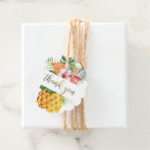 Tropische Floral Pineapple Hartelijk dank voor de  Bedankjes Labels (In situ)