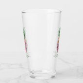 Tropische Floral Pineapple Waterverf Wedding Glas (Links)