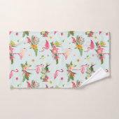 Tropische Floral Pink Flamingos Bad Handdoek (Handdoek)