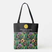 Tropische Floral print aangepaste Pickleball Paddl Tote Bag (Achterkant)