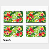 Tropische Floral Rechthoekige Sticker (Vel)