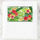 Tropische Floral Rechthoekige Sticker (Tas)