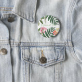Tropische Floral Ronde Button 5,7 Cm (In situ)