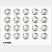 Tropische Floral Ronde Sticker (Vel)