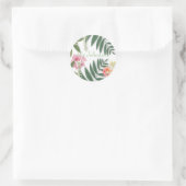 Tropische Floral Ronde Sticker (Tas)