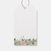 Tropische Floral roze flamingo Dank u Cadeaulabel (Achterkant)