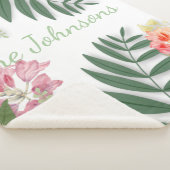 Tropische Floral Sherpa Deken (3/4)