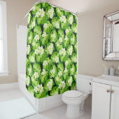 Tropische Floral Shower Curtain Douchegordijn (In situ)
