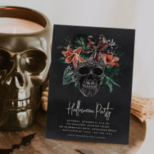 Tropische Floral Skull Halloween Party