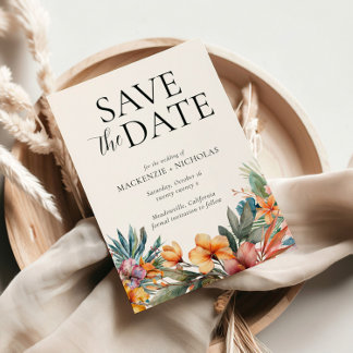 Tropische Floral sla de datum op Kaart