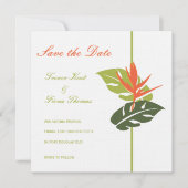 Tropische Floral sla de datum op Save The Date (Voorkant)