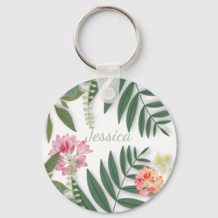 Tropische Floral Sleutelhanger