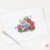 Tropische Floral Summer Aloha Baby sticker (Envelop)