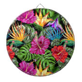Tropische Floral Summer Mood Pattern Dartbord (Voorkant)