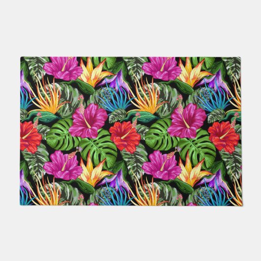 Tropische Floral Summer Mood Pattern Deurmat (Voorkant)