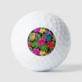 Tropische Floral Summer Mood Pattern Golfballen (Voorkant)