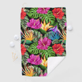Tropische Floral Summer Mood Pattern Golfhanddoek (Insitu)