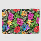 Tropische Floral Summer Mood Pattern Golfhanddoek (Horizontaal)