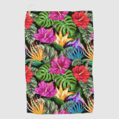 Tropische Floral Summer Mood Pattern Golfhanddoek (Voorkant)