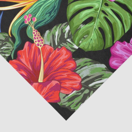 Tropische Floral Summer Mood Pattern Tissuepapier (Detail)