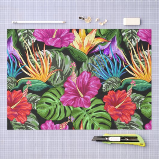 Tropische Floral Summer Mood Pattern Tissuepapier (Craft)