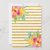 Tropische Floral Swimming Pool Party Birthday Kaart (Achterkant)