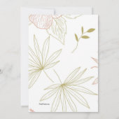 Tropische Floral Uitnodiging (Achterkant)