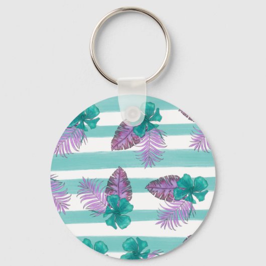 Tropische Floral Umbrella Sleutelhanger (Voorkant)