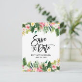 Tropische Floral van het Manuscript van de borstel Briefkaart (Staand voorkant)