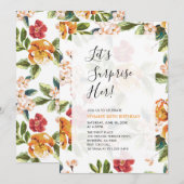 Tropische Floral verrassingsvolwassene 60e verjaar Kaart (Voorkant / Achterkant)