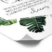 Tropische Floral Vrijgezellenfeest Mimosa Bar Poster (Hoek)