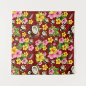 Tropische Floral Wandkleed (Voorkant (horizontaal))