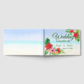 Tropische Floral Waterverf Gold Geometric Wedding Gastenboek (Volledig)